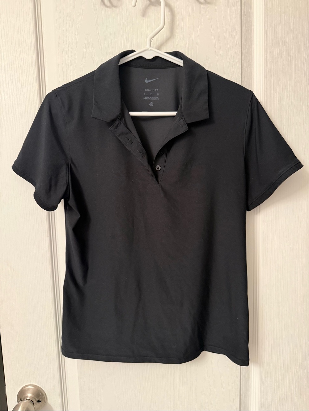 Nike Women’s Black Button-Down Polo Shirt
